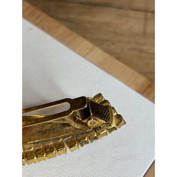 Made in France Gold Crystal Rhinestone Hair Clip Made In France Elegant Design - Picture 4 of 9